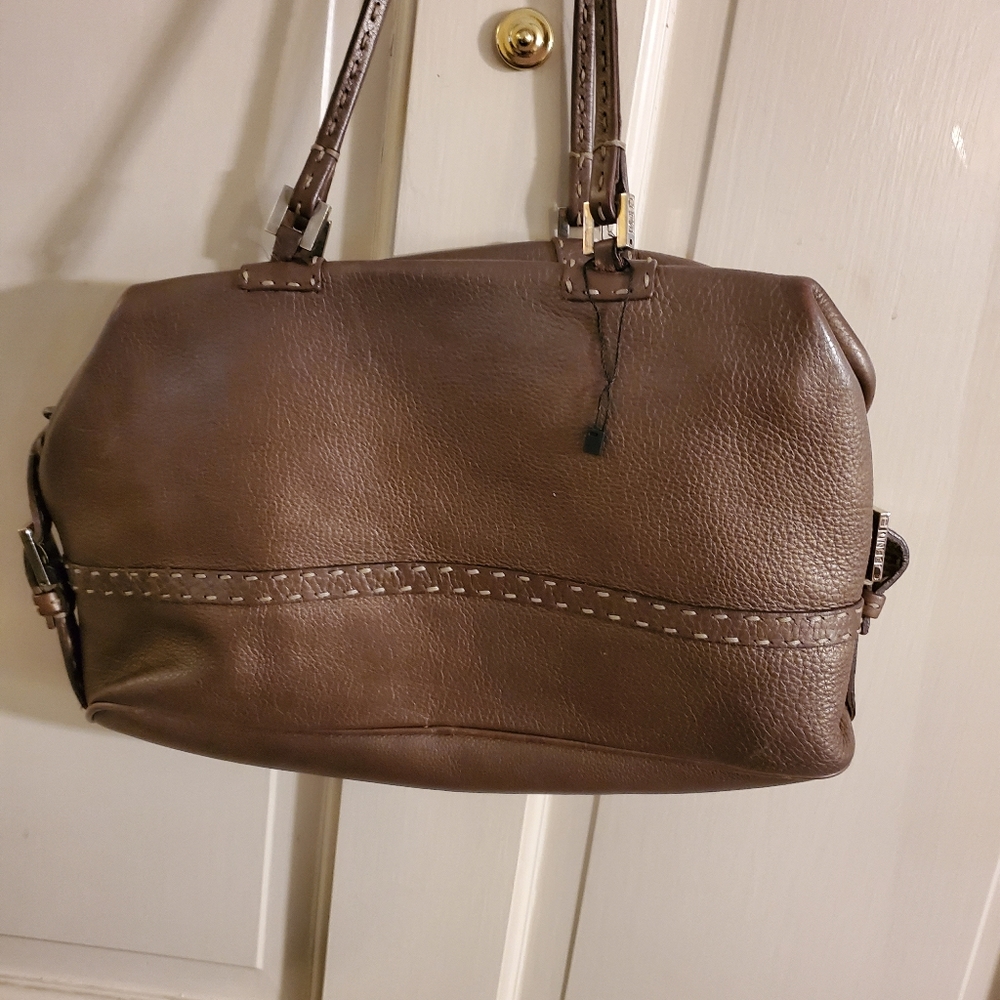 100% Authentic FENDI Brown leather